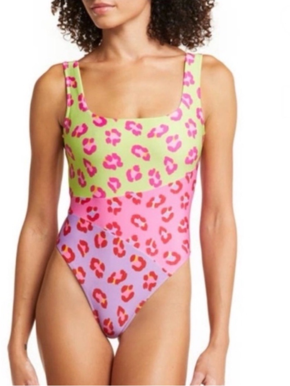 FARM Rio Colorful Leopard Print One-Piece Swimsuit - Picture 2 of 4